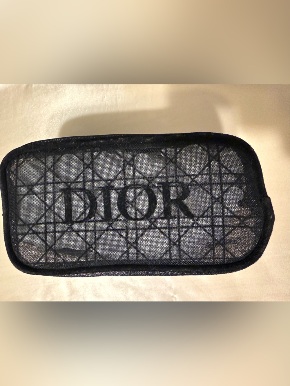 Dior Black Monogram Logo Cosmetic Sleeve